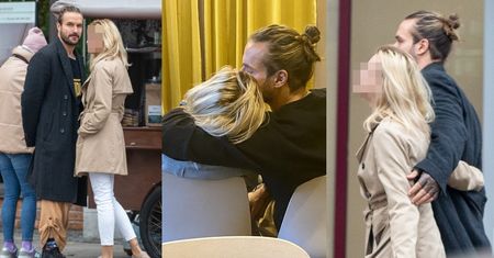 Piotr Stramowski RANDKUJE z nową ukochaną, nie szczędząc jej czułości: obiad w burgerowni, romantyczny spacer i kawka na wynos (ZDJĘCIA)