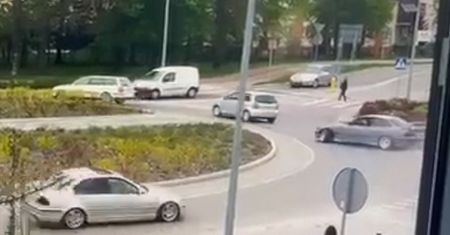 Maturzyści dali popis na rondzie w Tomaszowie Lub. Posypały się mandaty