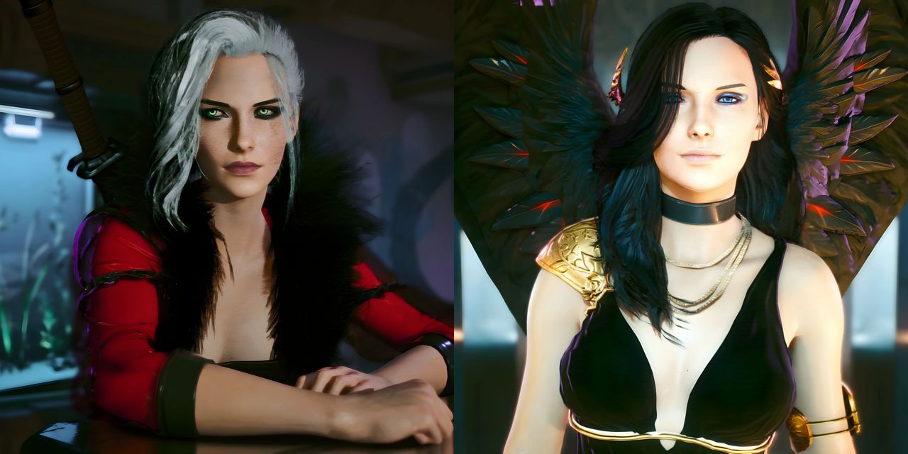 Ciri i Yennefer w Cyberpunk 2077