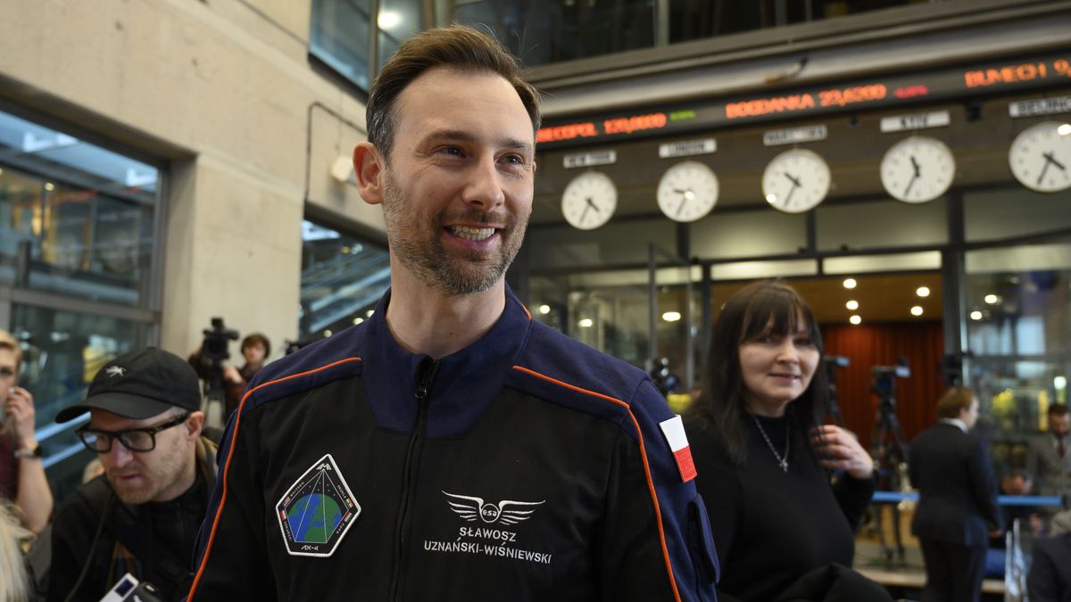 Dr. Slawosz Uznanski, the Polish project astronaut of the European Space Agency (ESA) poses for a picture during an event 'Poland
- The year of breakthrough' at the Warsaw Stock Exchange in Warsaw, Poland on February 10, 2025.