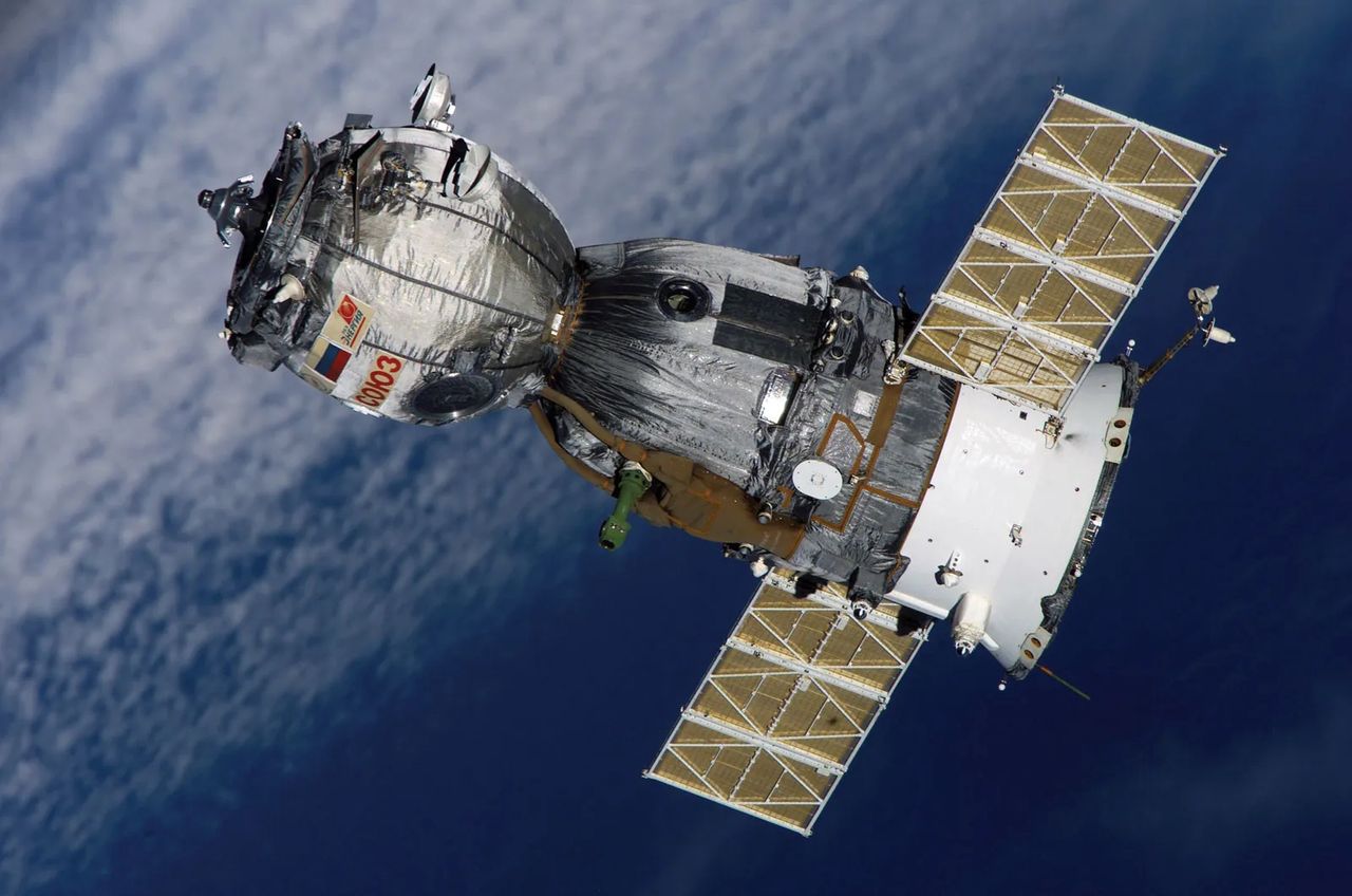 Współczesna fotografia statku kosmicznego Sojuz