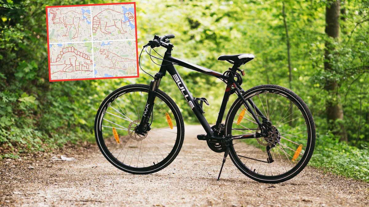 Ten mężczyzna „rysuje” rowerem – zobacz, co potrafi stworzyć dzięki GPS