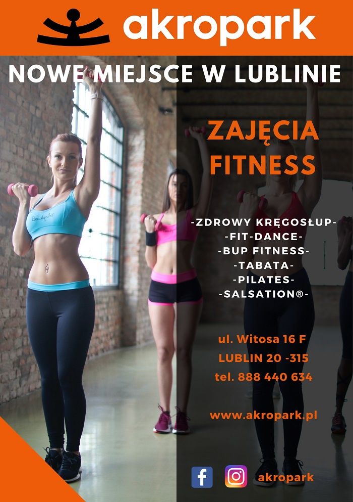 Zajęcia fitness w Akroparku