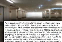 Zaparkował na kopercie dla inwalidów. Gdy zwróciła mu uwagę, opluł ją