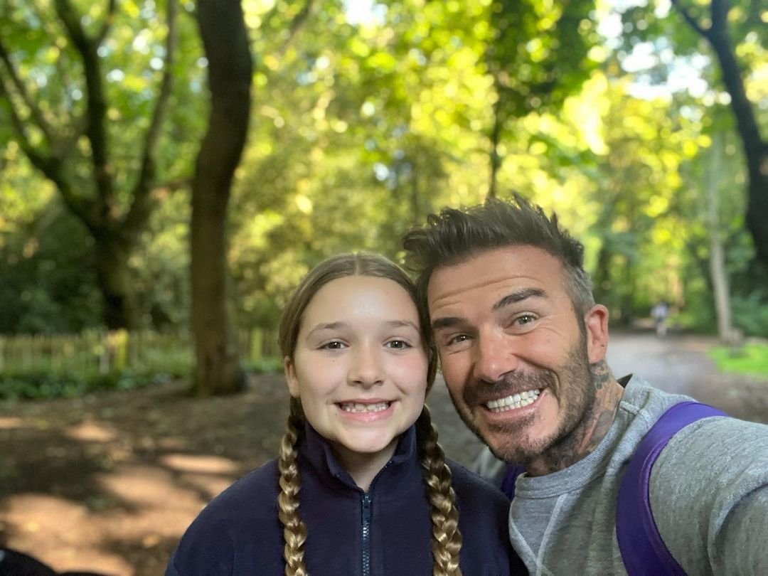 David Beckham z córką 