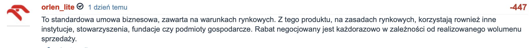 Odpowiedź PKN Orlen