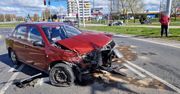 Kolizja na rondzie w Lublinie. Sprawcą starszy kierowca skody