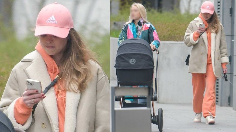 Joanna Opozda z mamą na spacerze