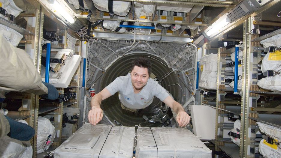 Kosmonauta Oleg Kononenko w trakcie swojego pobytu w 2012 roku na ISS.
