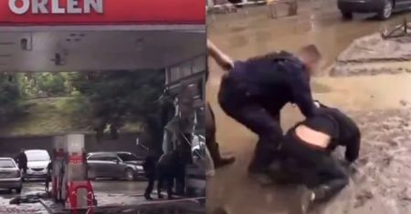 Bulwersujące sceny na stacji w Kłodzku. Ukradli alkohol i papierosy. Wszystko się nagrało