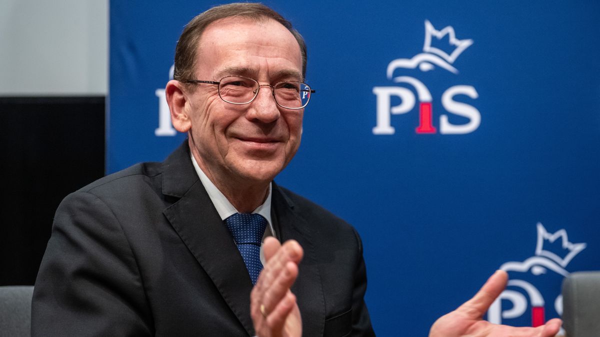 Lublin, 24.02.2024. Polityk PiS Mariusz Kamiński na spotkaniu Wolnych Polaków w Lublinie, 24 bm. (ad) PAP/Wojtek Jargiło