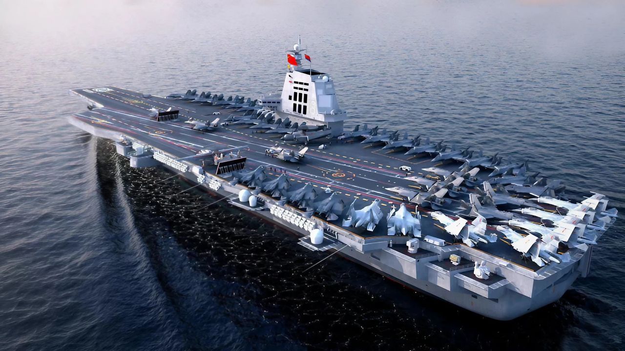 The Chinese aircraft carrier Type-003 Fujian - a unit about which the Chinese speak openly
