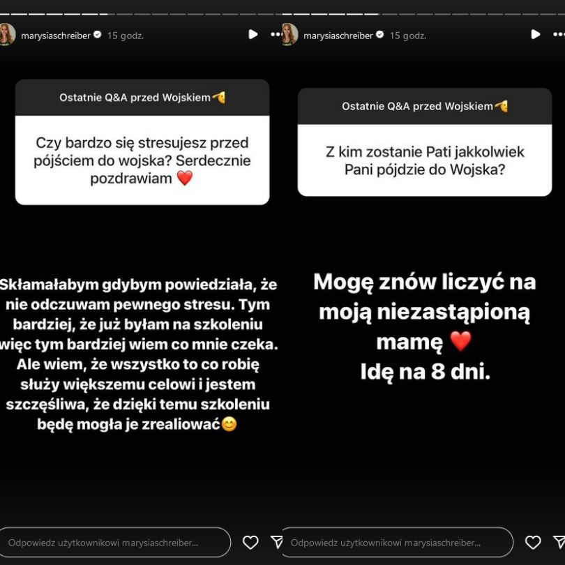 Marianna Schreiber wraca do wojska. Opowiedziała o przygotowaniach