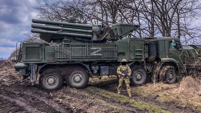 Zestaw przeciwlotniczy Pancyr-S1 zdobyty przez Ukraińców