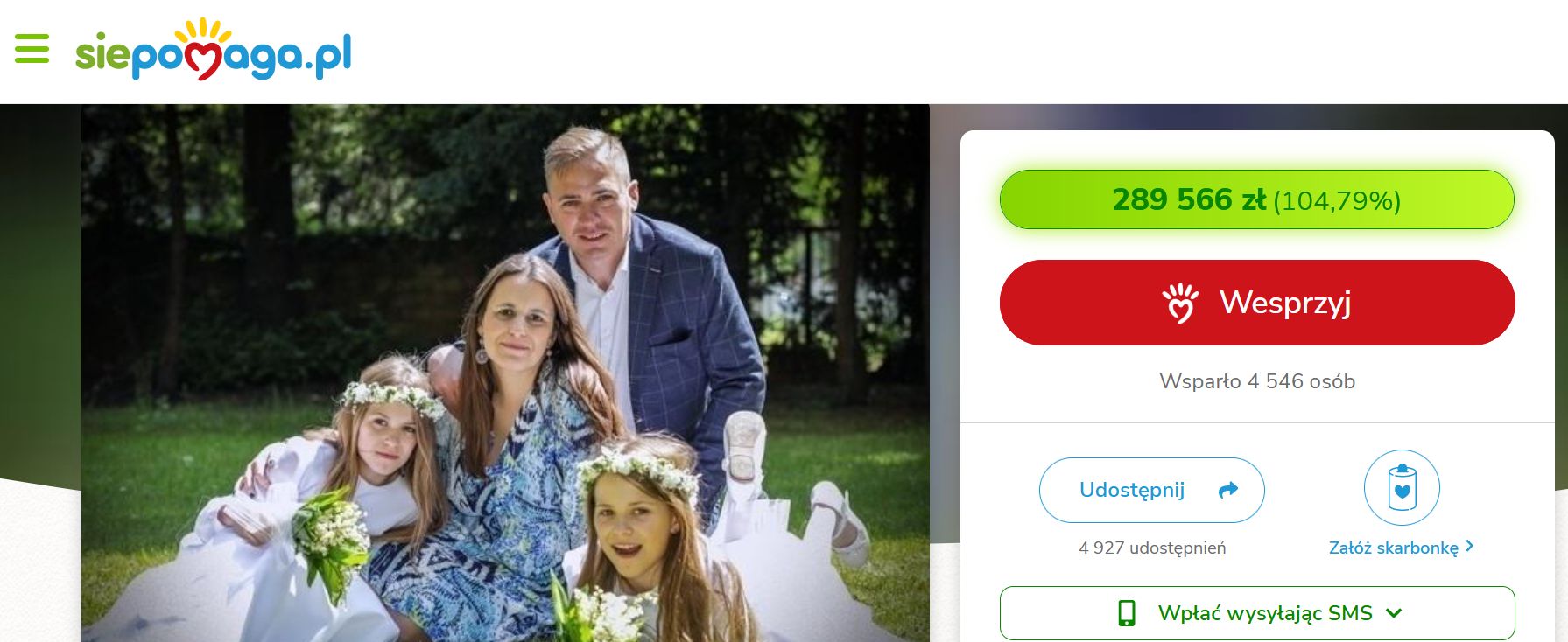 Ewa Zielińska z rodziną