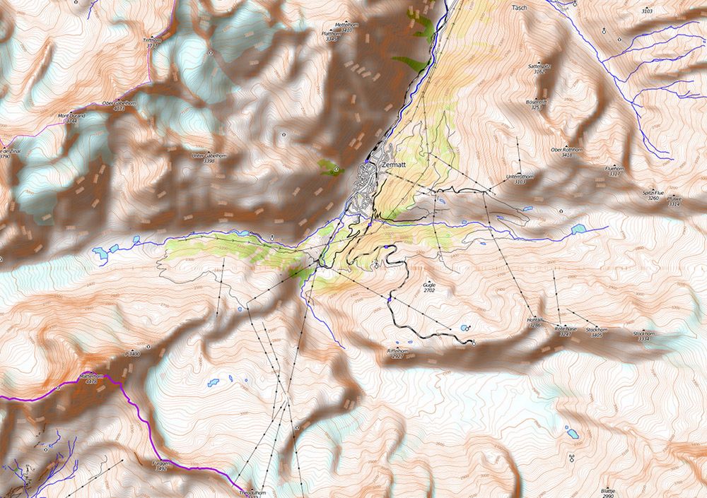 mapa topograficzna fotografowanego regionu