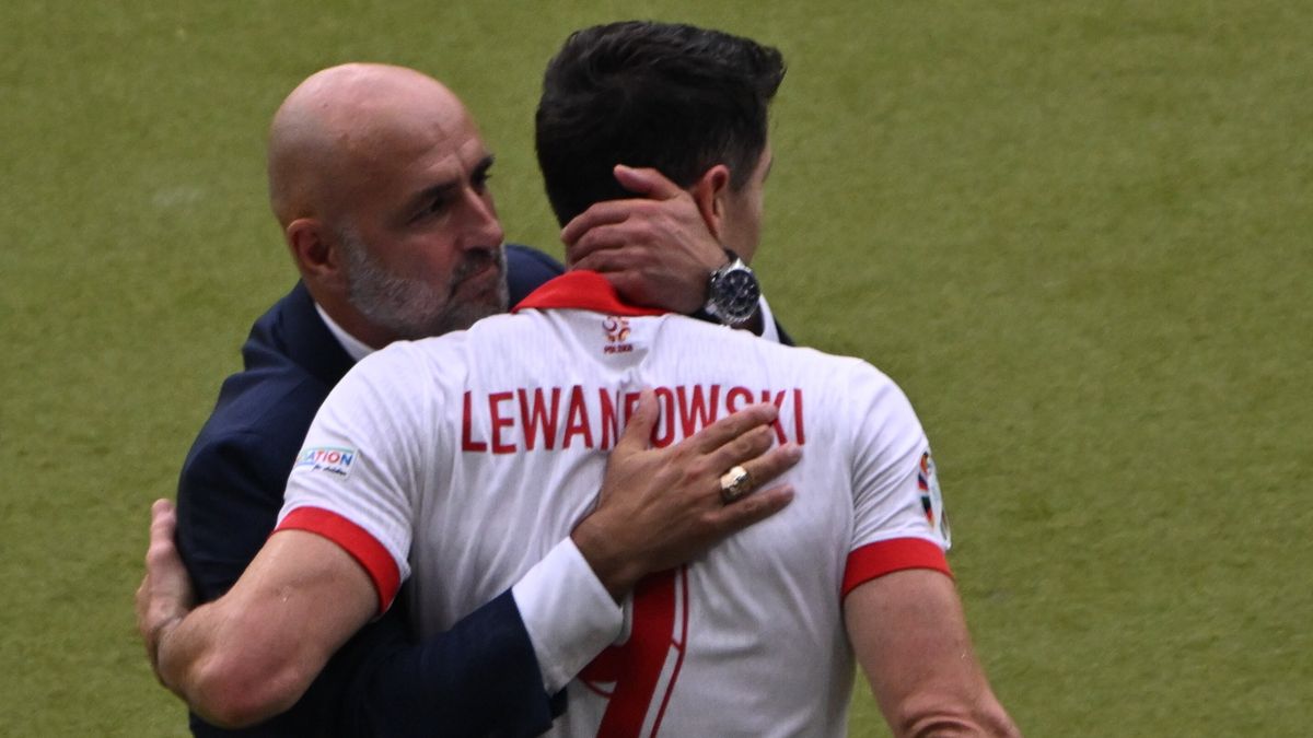 Michał Probierz i Robert Lewandowski