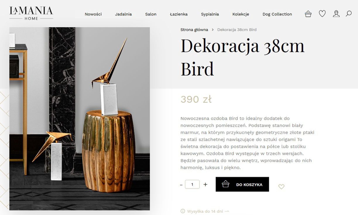 Jedna z ozdób dostępnych w sklepie La Mania Home