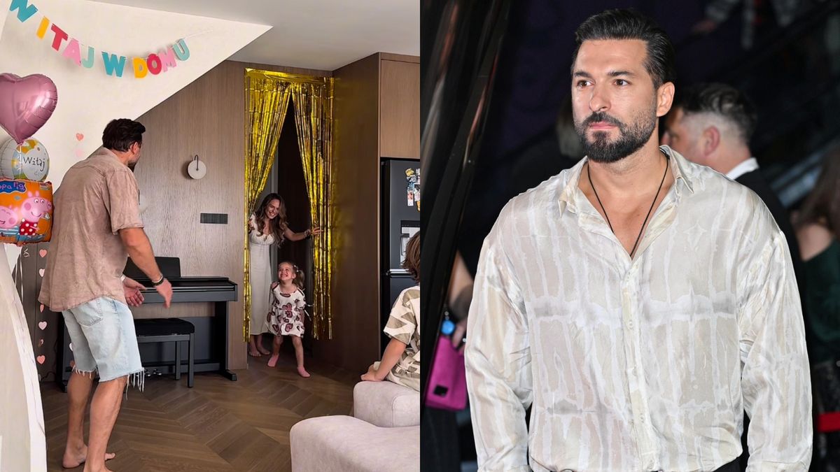 Rafał Maślak z rodziną