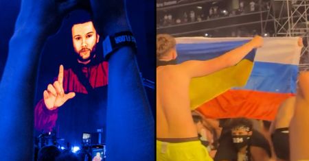 Ukraińskie flagi powiewały obok rosyjskich. Koncert rapera wywołał BURZĘ w sieci