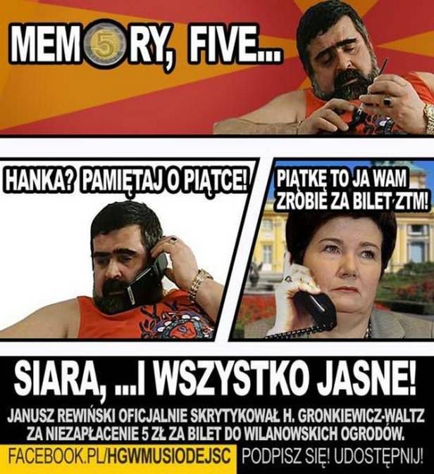 Najlepsze memy z Hanną Gronkiewicz-Waltz