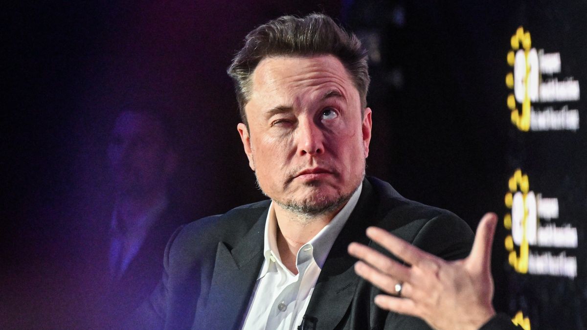 KRAKOW, POLAND - JANUARY 22: SpaceX, X (formerly known as Twitter), and Tesla CEO Elon Musk speaks during live interview with Ben Shapiro at the symposium on fighting antisemitism on January 22, 2024 in Krakow, Poland. The symposium on anti-semitism, organized by the European Jewish Association, was held ahead of international Holocaust remembrance day on January 27. (Photo by Omar Marques/Getty Images)