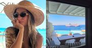 Julia Wieniawa odpoczywa na luksusowych wakacjach na Mykonos. Ile trzeba zapłacić na nocleg w takim hotelu? Tanio nie jest...