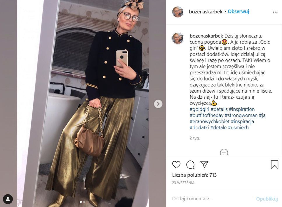 Mama Honoraty Skarbek wymiata na Instagramie