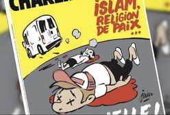 "Islam religią pokoju... wiecznego". Szokująca okładka "Charlie Hebdo"