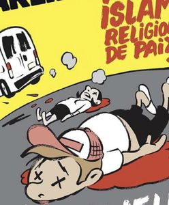 "Islam religią pokoju... wiecznego". Szokująca okładka "Charlie Hebdo"