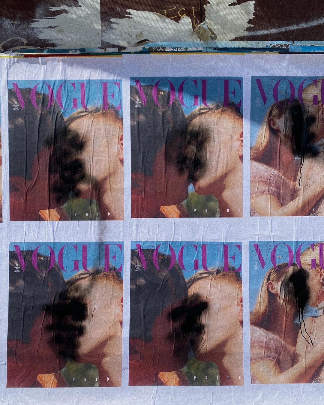 Zdewastowano plakaty promujące czerwcowy numer polskiego "Vogue'a" 