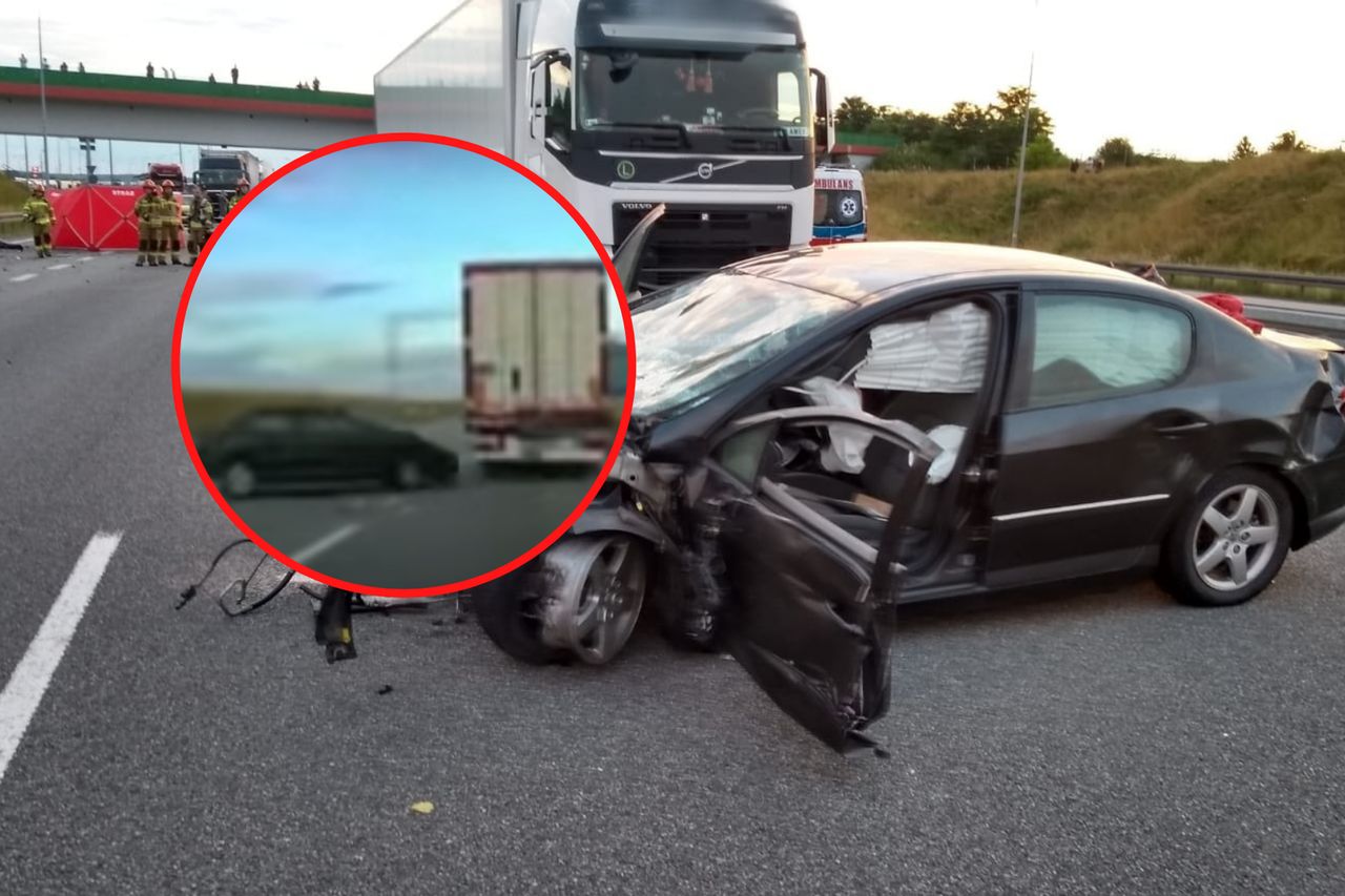 Tragedia na A1. Jest nagranie ze śmiertelnego wypadku 