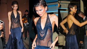 Zendaya maszeruje do klubu w prześwitującej sukience z ogromnym wycięciem na plecach (ZDJĘCIA)