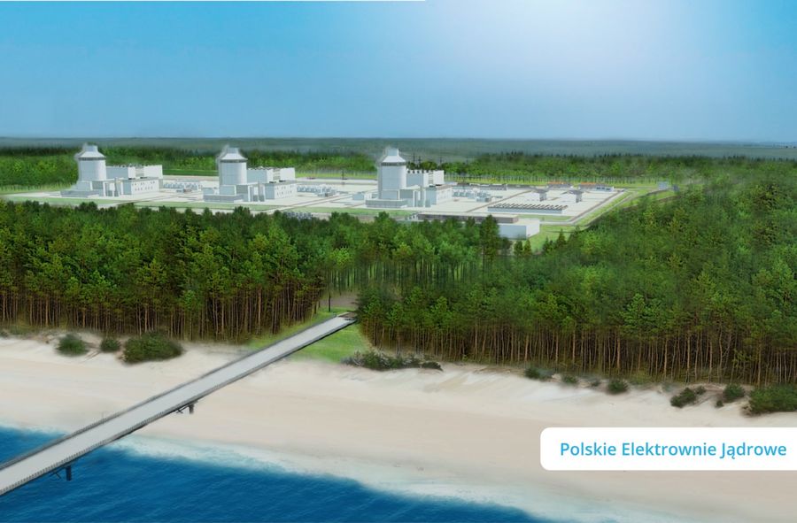Wizualizacja elektrowni jądrowej w gminie Choczewo