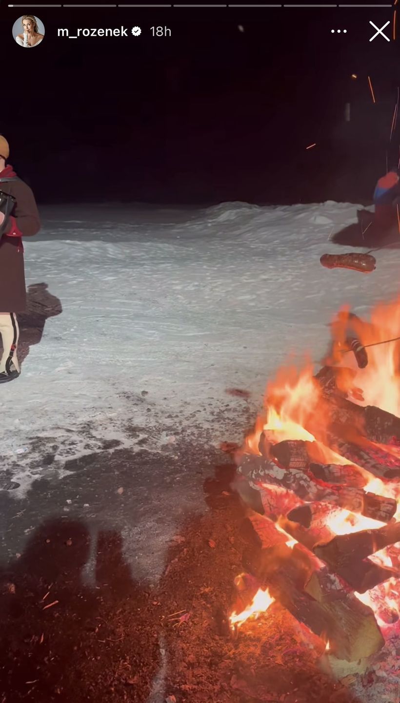 Małgorzata Rozenek-Majdan na ognisku w Zakopanem