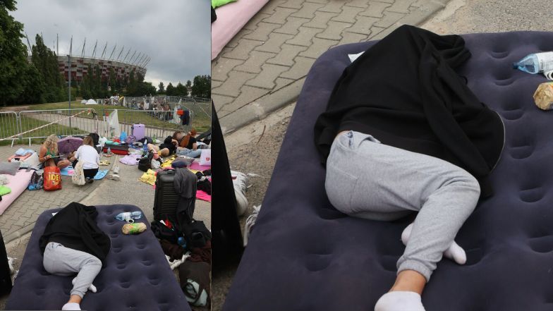 Fanki Harry'ego Stylesa koczują przed PGE Narodowym 