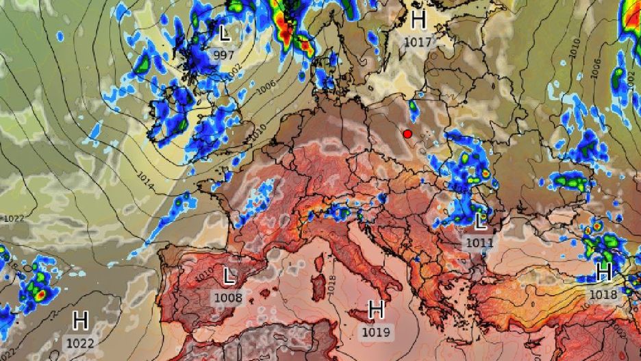 Gorące powietrze napływa z południowego zachodu