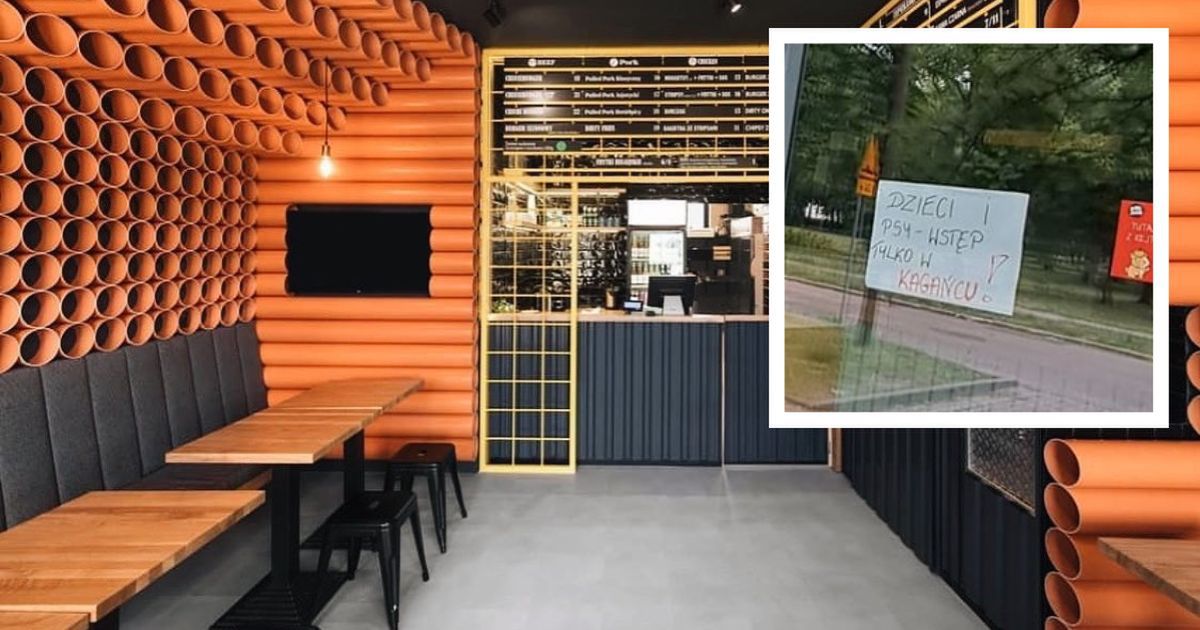 Na drzwiach restauracji zawisła kartka. Rodzice byli oburzeni