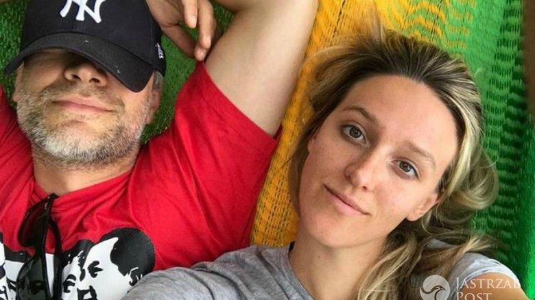 Michał Żebrowski z żoną