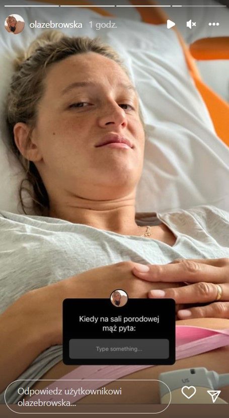 Ola Żebrowska ze skwaszoną miną w szpitalu