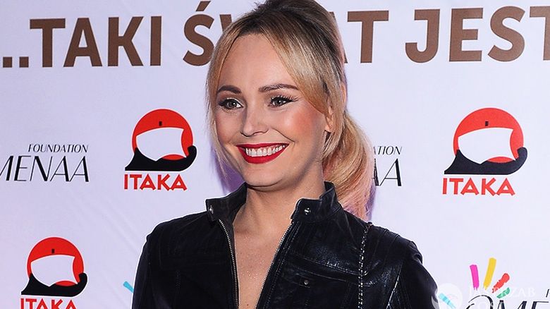 Agnieszka Jastrzebska na prezentacji kalendarza Omeny Mensah