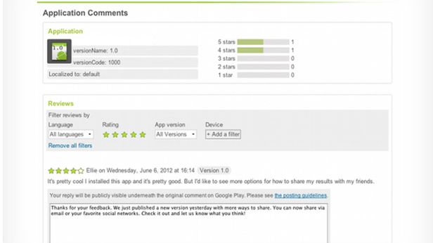 Producenci aplikacji mogą odpowiadać na komentarze w Google Play! 1