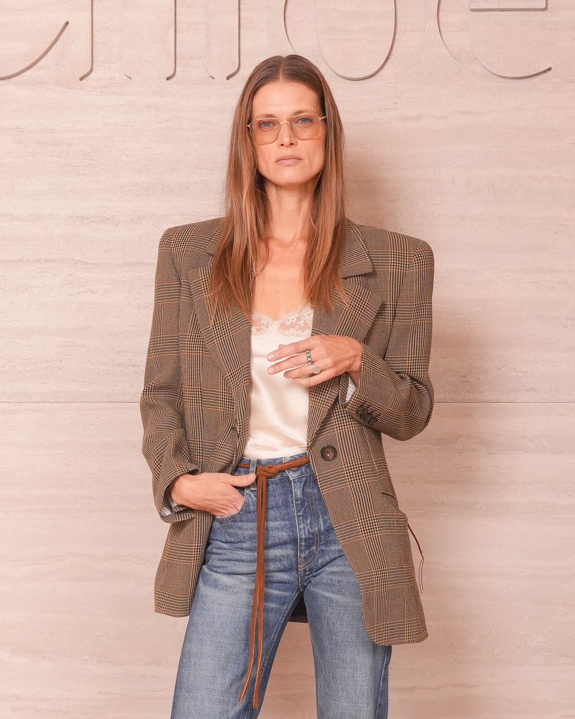 Magosia Bela at the Chloé fashion show as part of Paris RTW Spring/Summer 2027 fashion week on October 01, 2026 in Paris, France. (Photo by Swan Gallet/WWD via Getty Images)