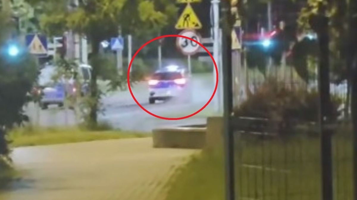 Policjanci z Kielc nagrani podczas "palenia gumy"