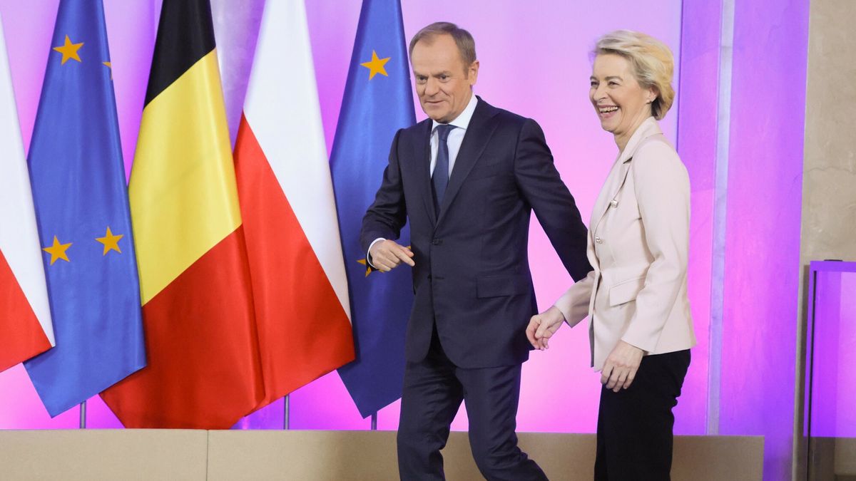 Premier Donald Tusk i szefowa Komisji Europejskiej Ursula von de