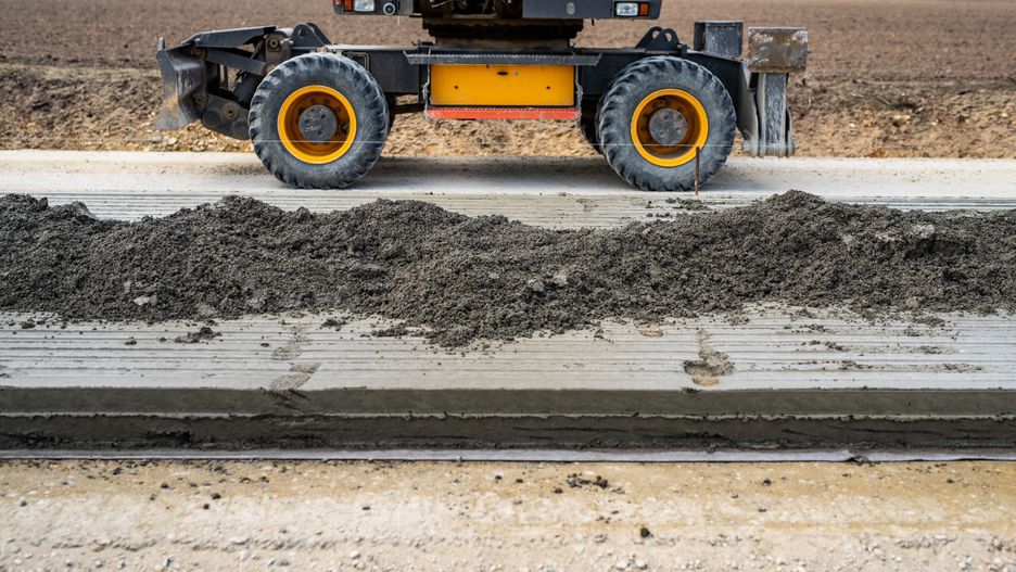 budowa, cieżarówka, machina, buldożer, cement, asfalt, maszyneria, auta, koparka, nabijacz, droga, miejsce, brud, piach, uziemienie, praca na budowie