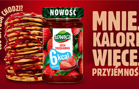 "Mniej kalorii, więcej przyjemności" w kampanii dżemów Łowicz