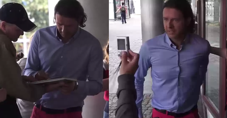 Majdan pozuje do zdjęć i rozdaje autografy!