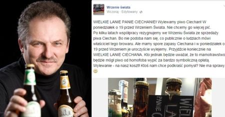 Restauracje BOJKOTUJĄ CIECHANA! Za homofobiczne wypowiedzi właściciela!