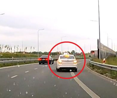 Groźny manewr na zjeździe z S2. Kamera świadka wszystko nagrała